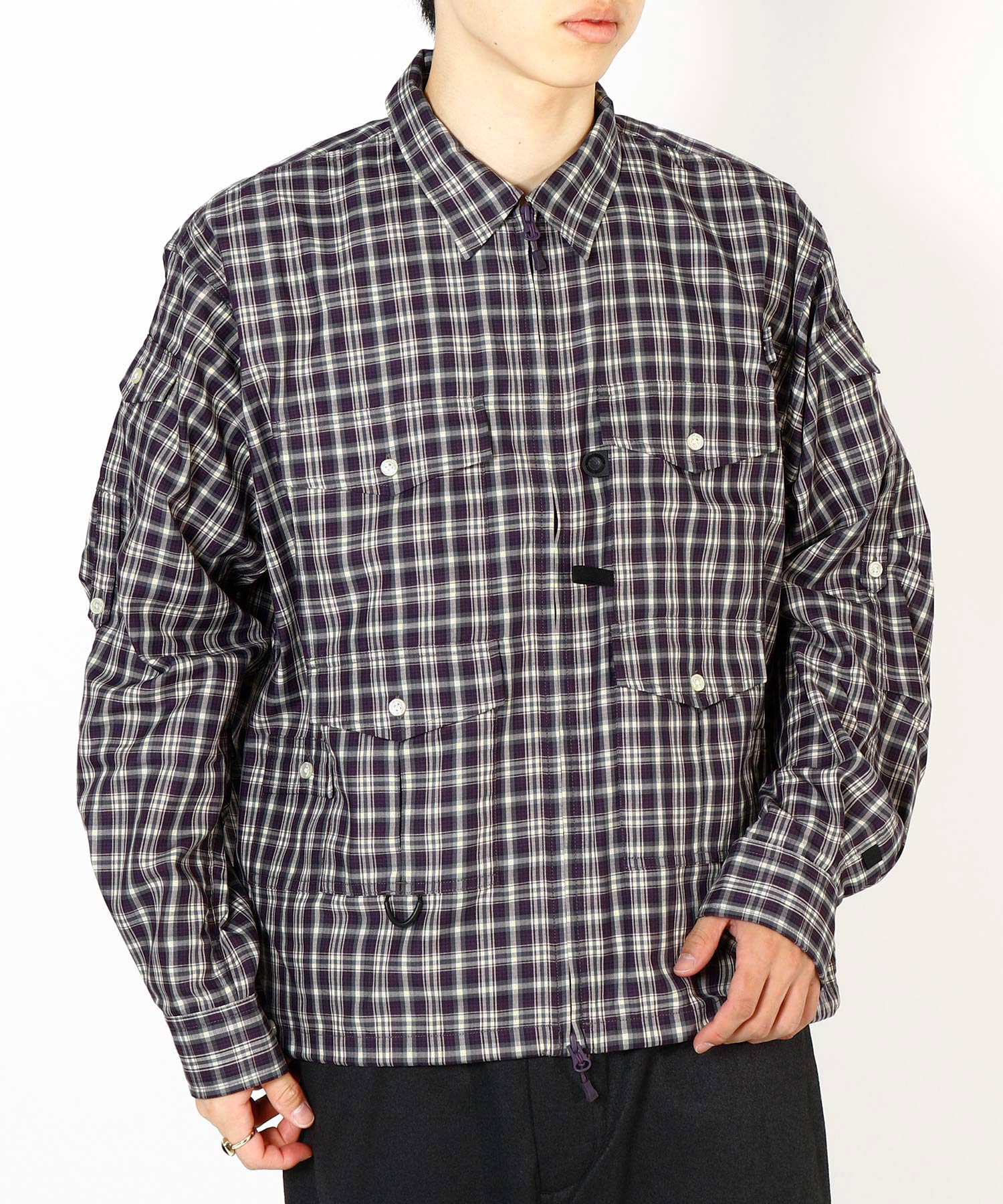 TECH ZIP ANGLER SHIRT L/S PLAIDS - DAIWA PIER39 (ダイワピア39