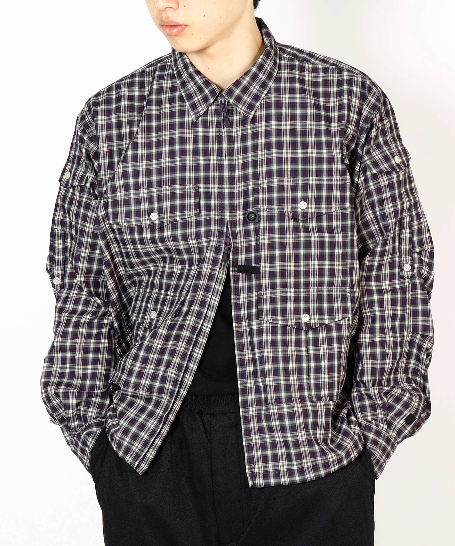 TECH ZIP ANGLER SHIRT L/S PLAIDS - DAIWA PIER39 (ダイワピア39