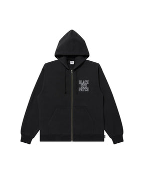 STENCIL LOGO EMBROIDERED ZIP HOODIE