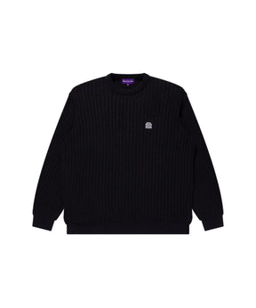 OG LABEL WAFFLE KNITTED CREW