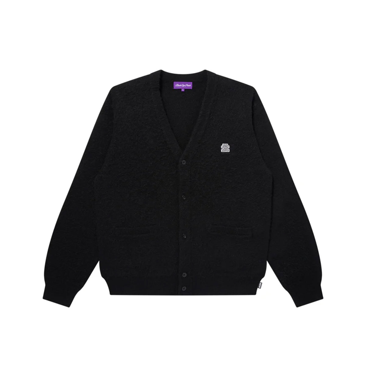 black eye patch モヘアガーディガン M OG LABEL MOHAIR CARDIGAN - Black Eye Patch (ブラックアイパッチ