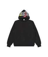 ASSORTED LABELS EMBROIDERED HOODIE HEATHER