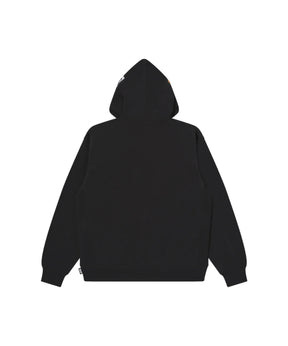 ASSORTED LABELS EMBROIDERED HOODIE HEATHER