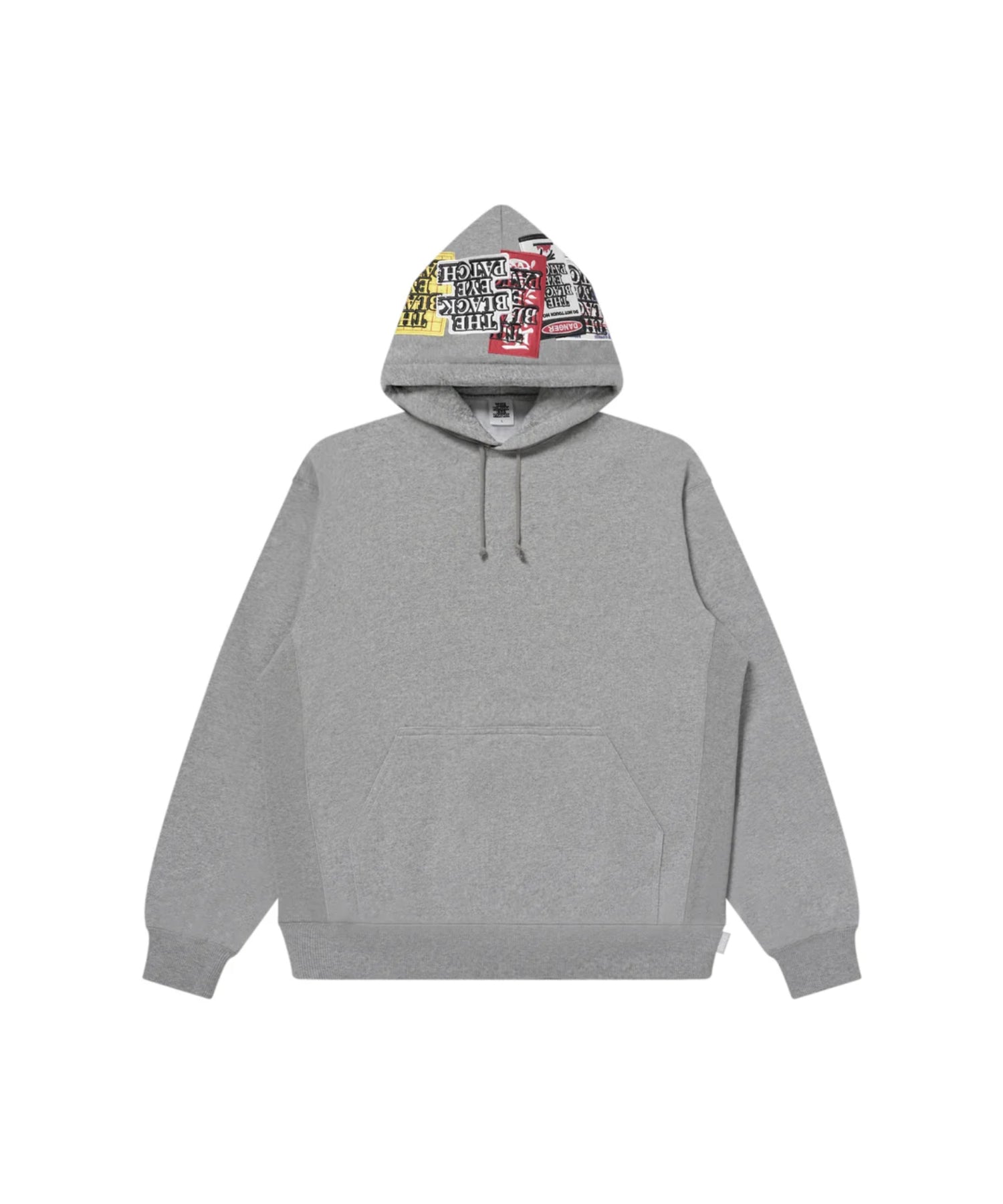 ASSORTED LABELS EMBROIDERED HOODIE HEATHER
