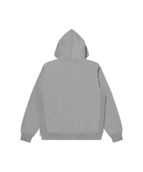 ASSORTED LABELS EMBROIDERED HOODIE HEATHER