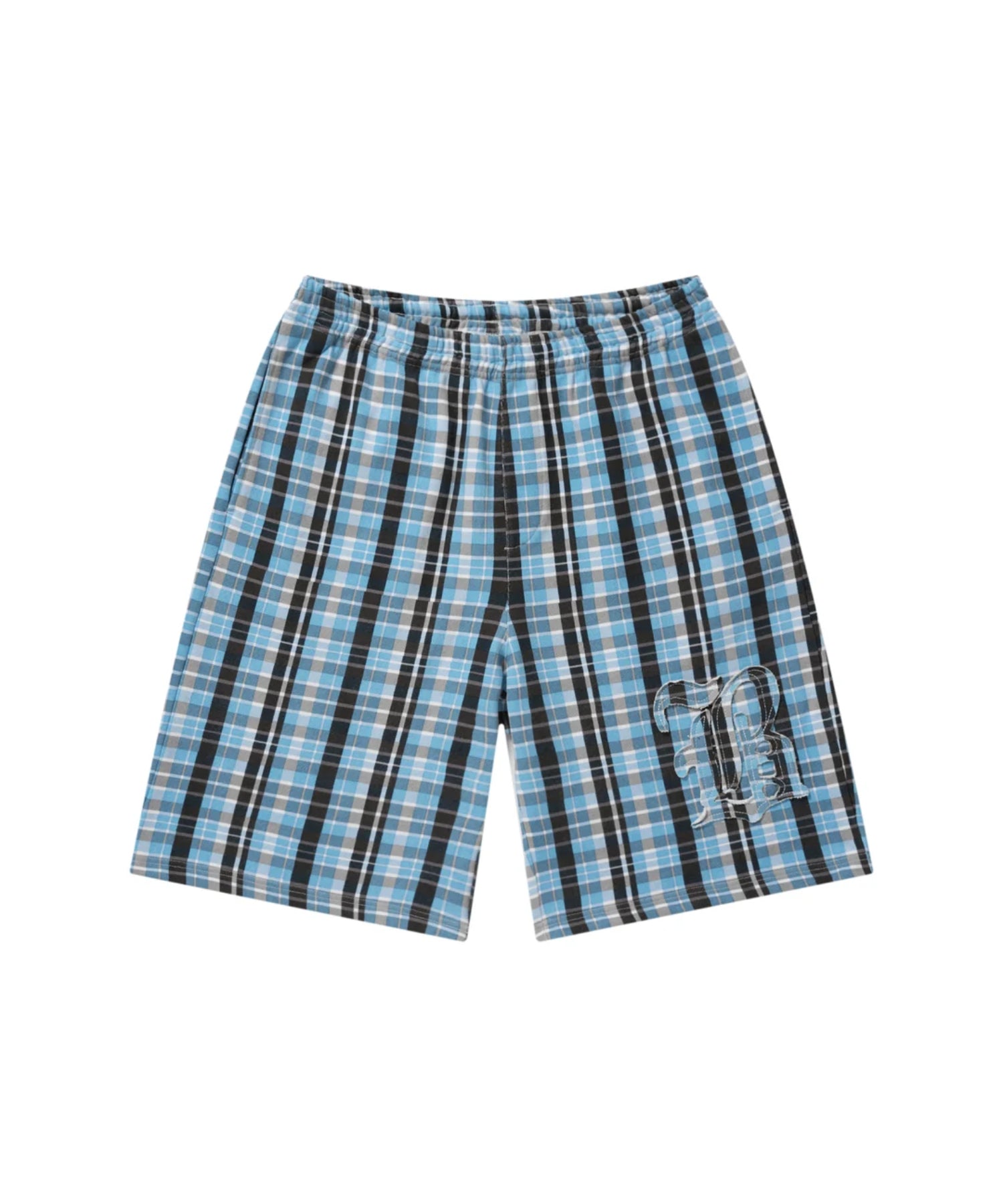 BIG B CHECKED BAGGY SWEAT SHORTS