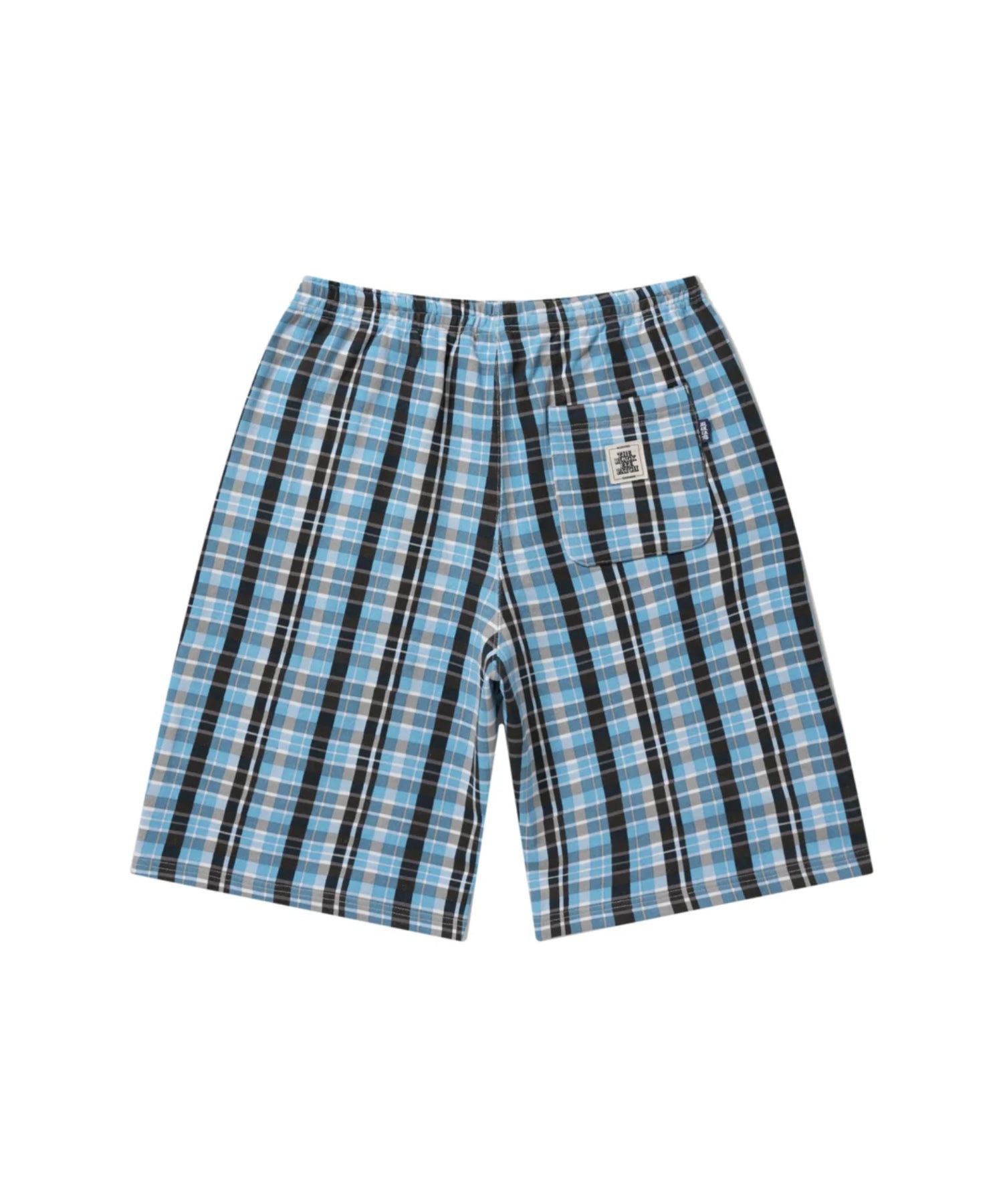 BIG B CHECKED BAGGY SWEAT SHORTS