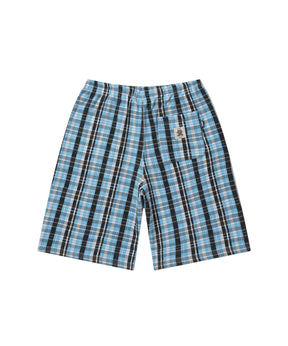 BIG B CHECKED BAGGY SWEAT SHORTS