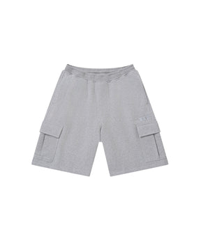 3 LETTER OE SWEAT CARGO BAGGY SHORTS HEATHER