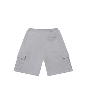 3 LETTER OE SWEAT CARGO BAGGY SHORTS HEATHER
