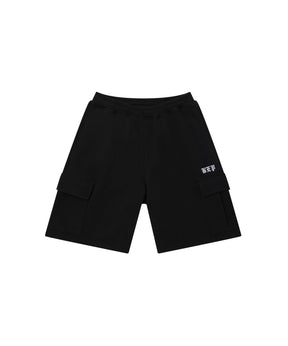 3 LETTER OE SWEAT CARGO BAGGY SHORTS HEATHER