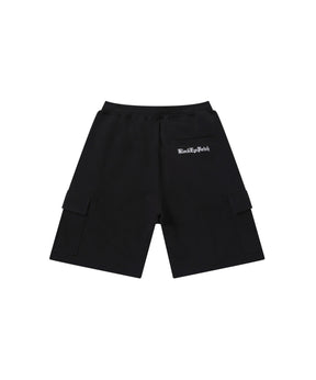 3 LETTER OE SWEAT CARGO BAGGY SHORTS HEATHER