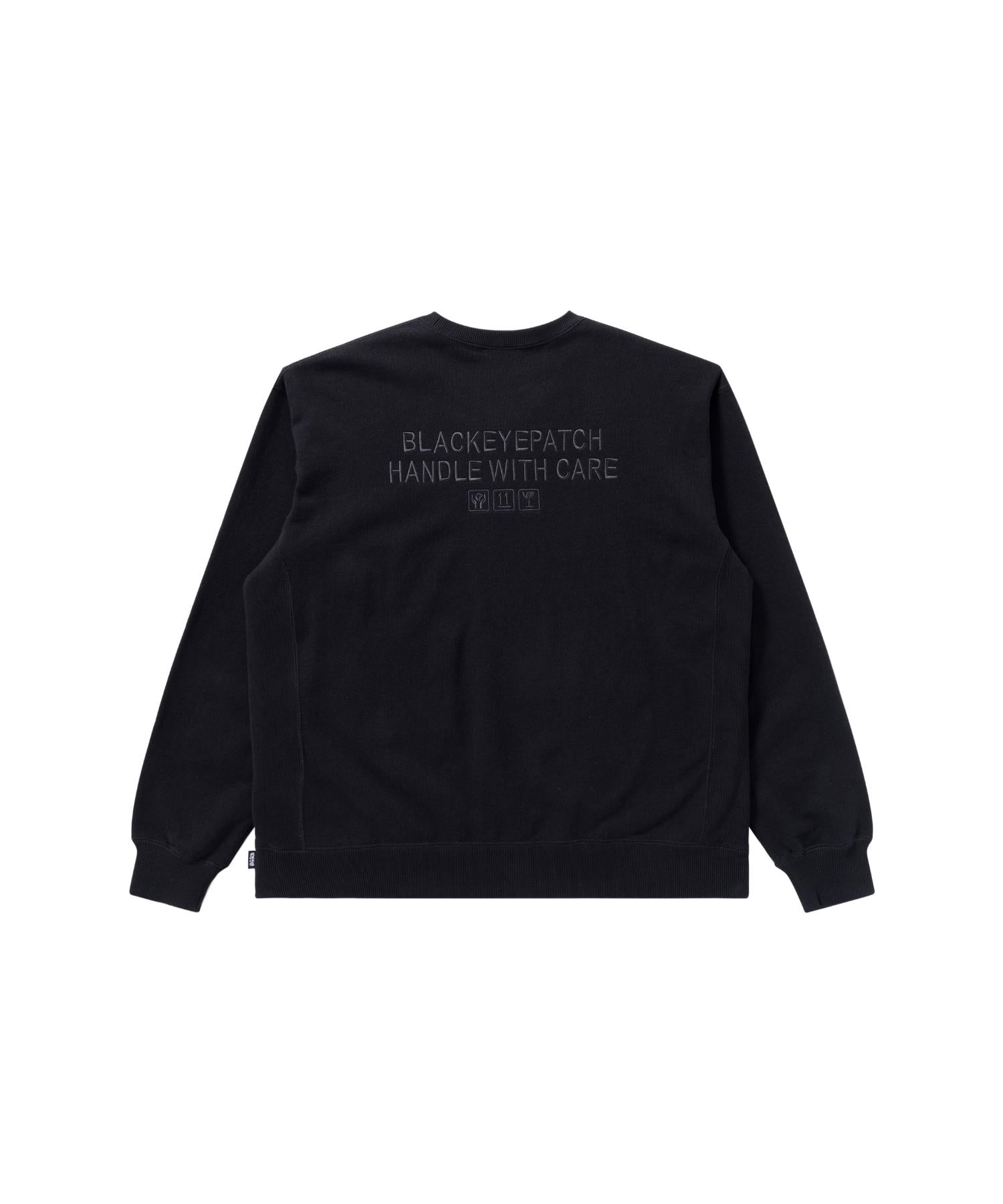 HWC SAME COLORED CREW SWEAT - Black Eye Patch (ブラックアイパッチ 