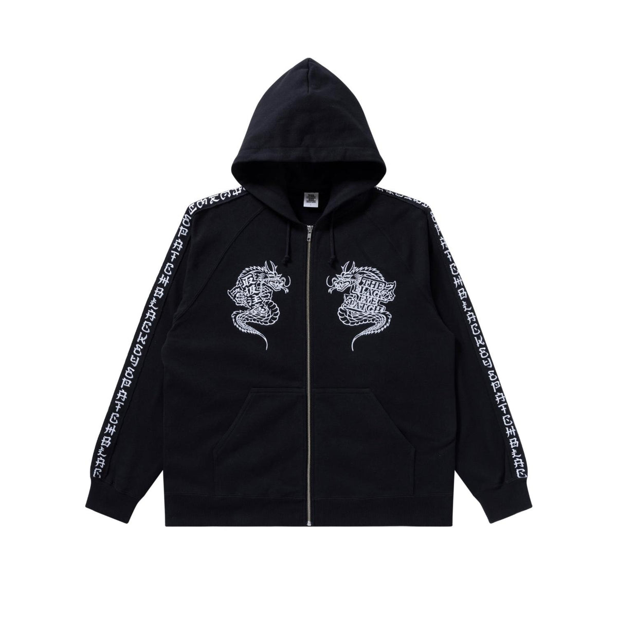 KANJI TAPED DRAGON ZIP HOODIE - Black Eye Patch (ブラックアイ 