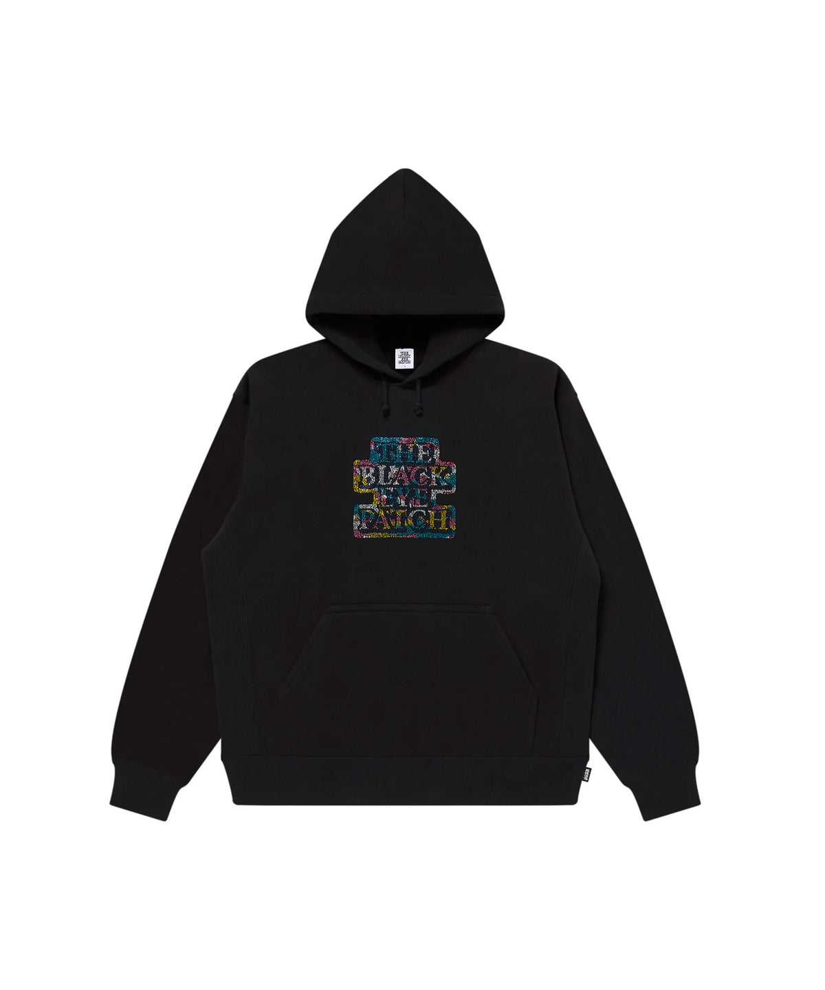 CAMOUFLAGED RHINESTONED OG LABEL HOODIE BLACK