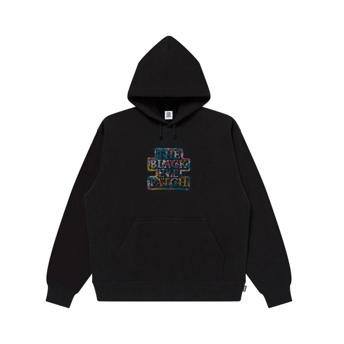 CAMOUFLAGED RHINESTONED OG LABEL HOODIE BLACK - Black Eye Patch