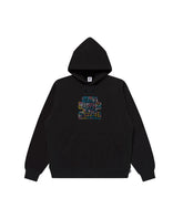 CAMOUFLAGED RHINESTONED OG LABEL HOODIE BLACK
