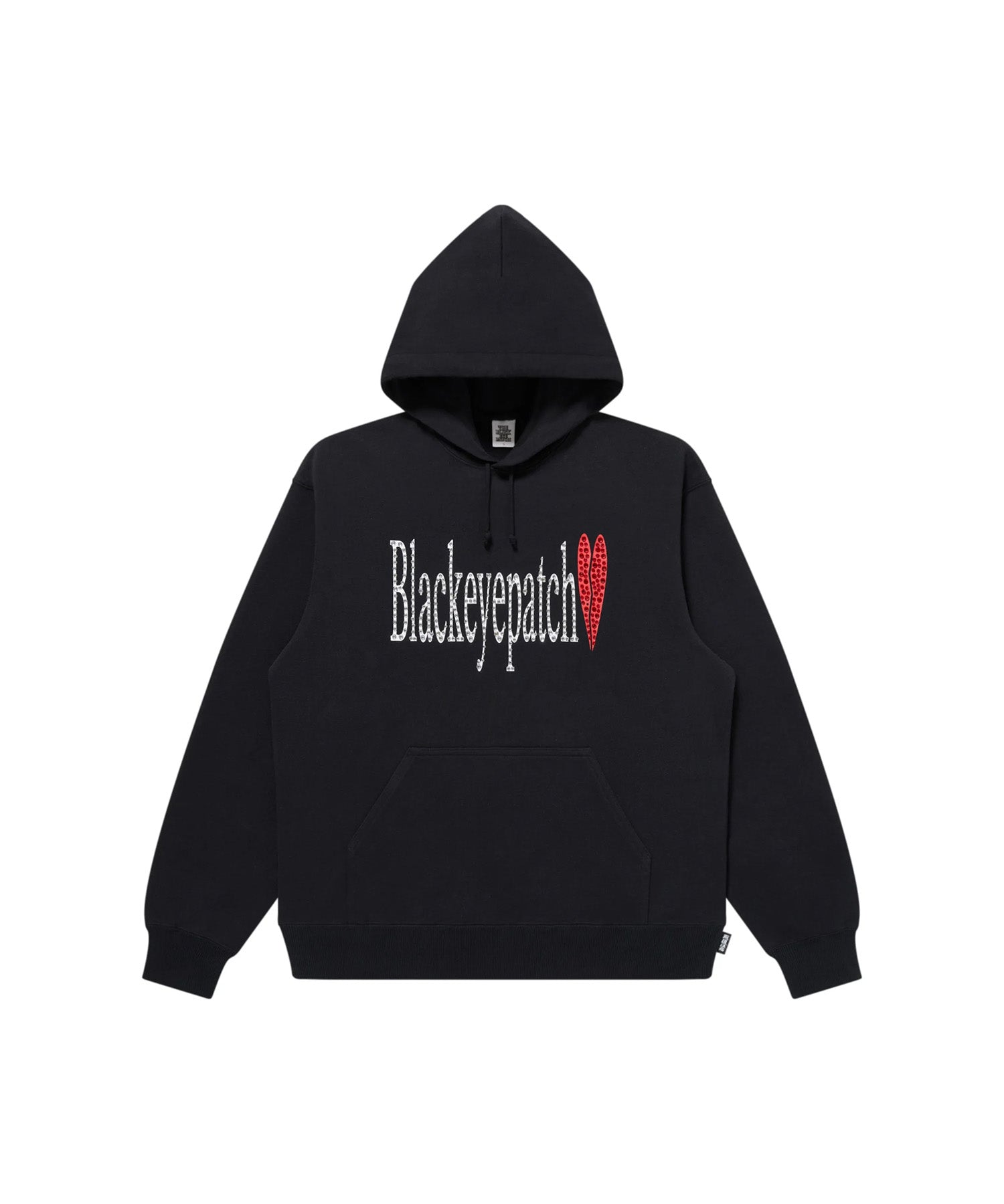 RHINESTONED HEARTBREAK LOGO HOODIE - Black Eye Patch (ブラックアイ