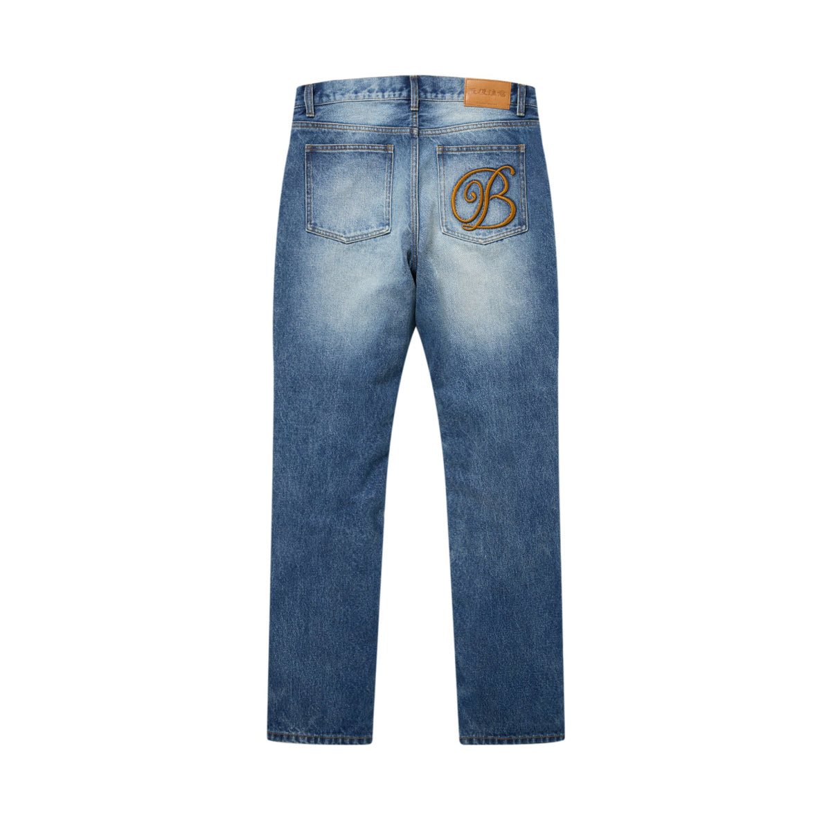 B EMBLEM SLIM FIT JEANS - Black Eye Patch (ブラックアイパッチ