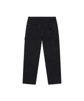 DESTROYED DOUBLE KNEE PAINTER PANTS - Black Eye Patch (ブラック