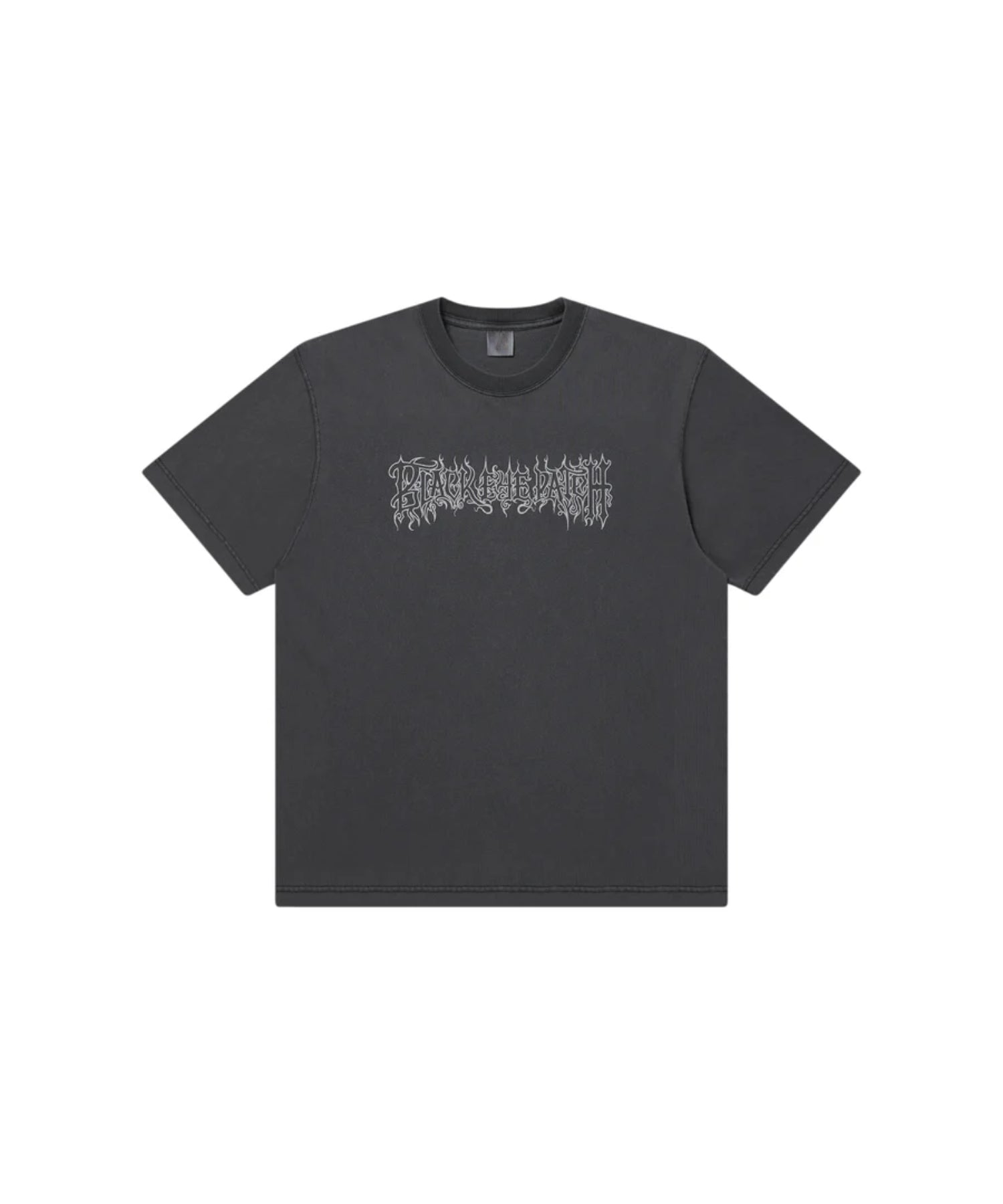 BLACK METAL LOGO TEE WASHED