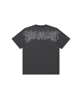 BLACK METAL LOGO TEE WASHED