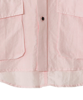 SILK LINEN POPLIN | JUNGLE FATIGUE SHIRT