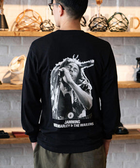 Bob Marley / Crew Neck Long Sleeve T-Shirt (Type-2)