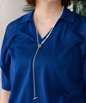 BAROQUE PEARL CHAIN 3WAY NECKLACE