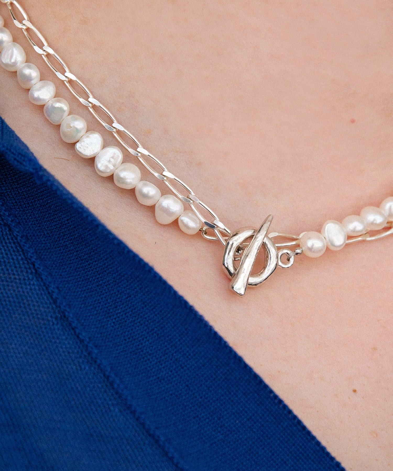 BAROQUE PEARL CHAIN 3WAY NECKLACE
