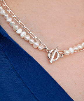 BAROQUE PEARL CHAIN 3WAY NECKLACE