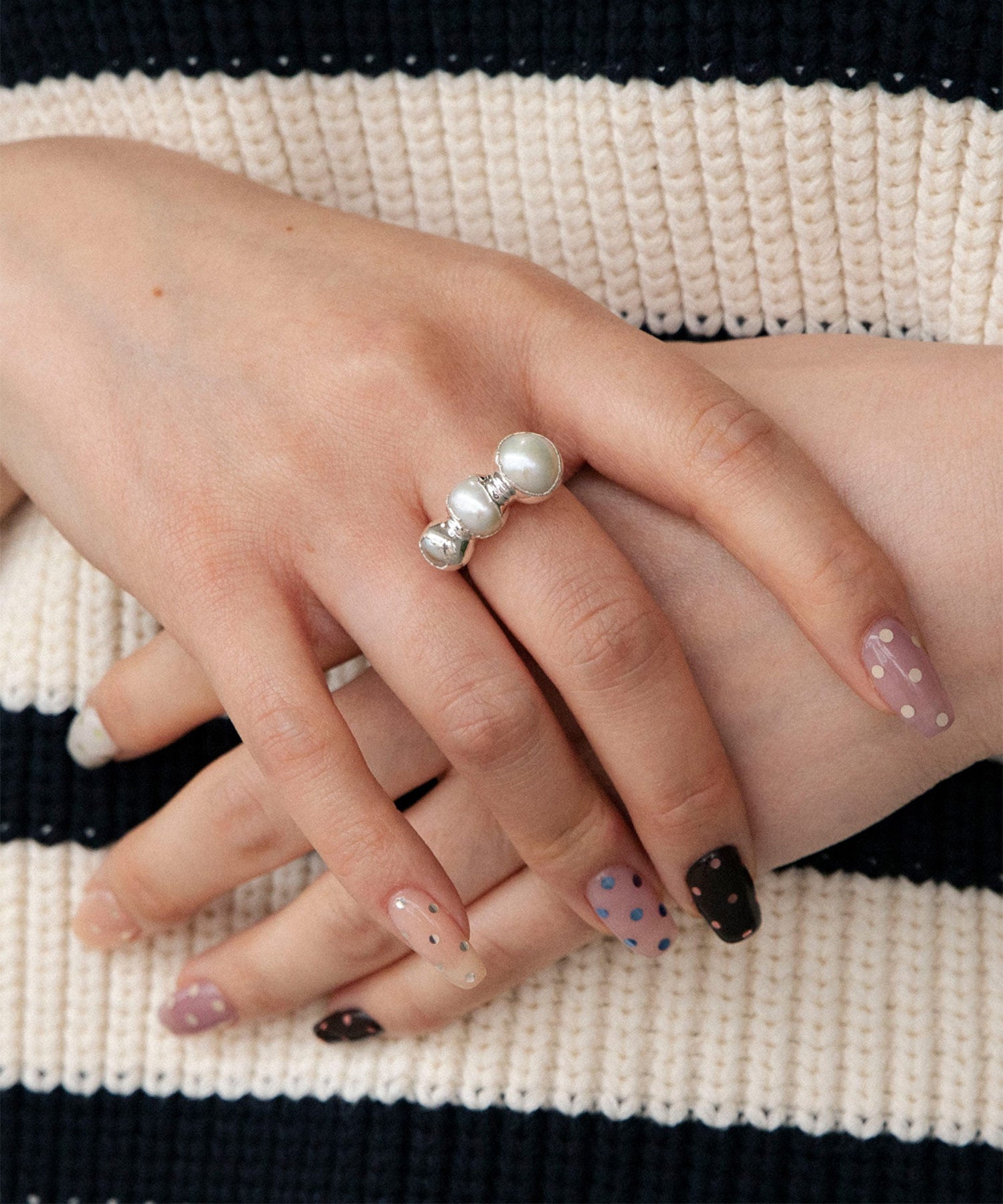 BAROQOE PEARL TSUBOMI DIP RING