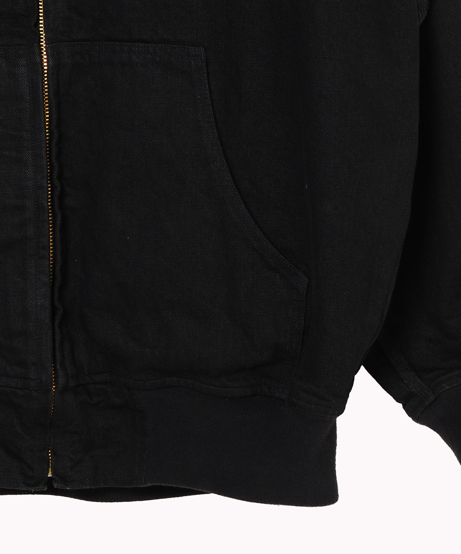 ブラックデニム ジップパーカ