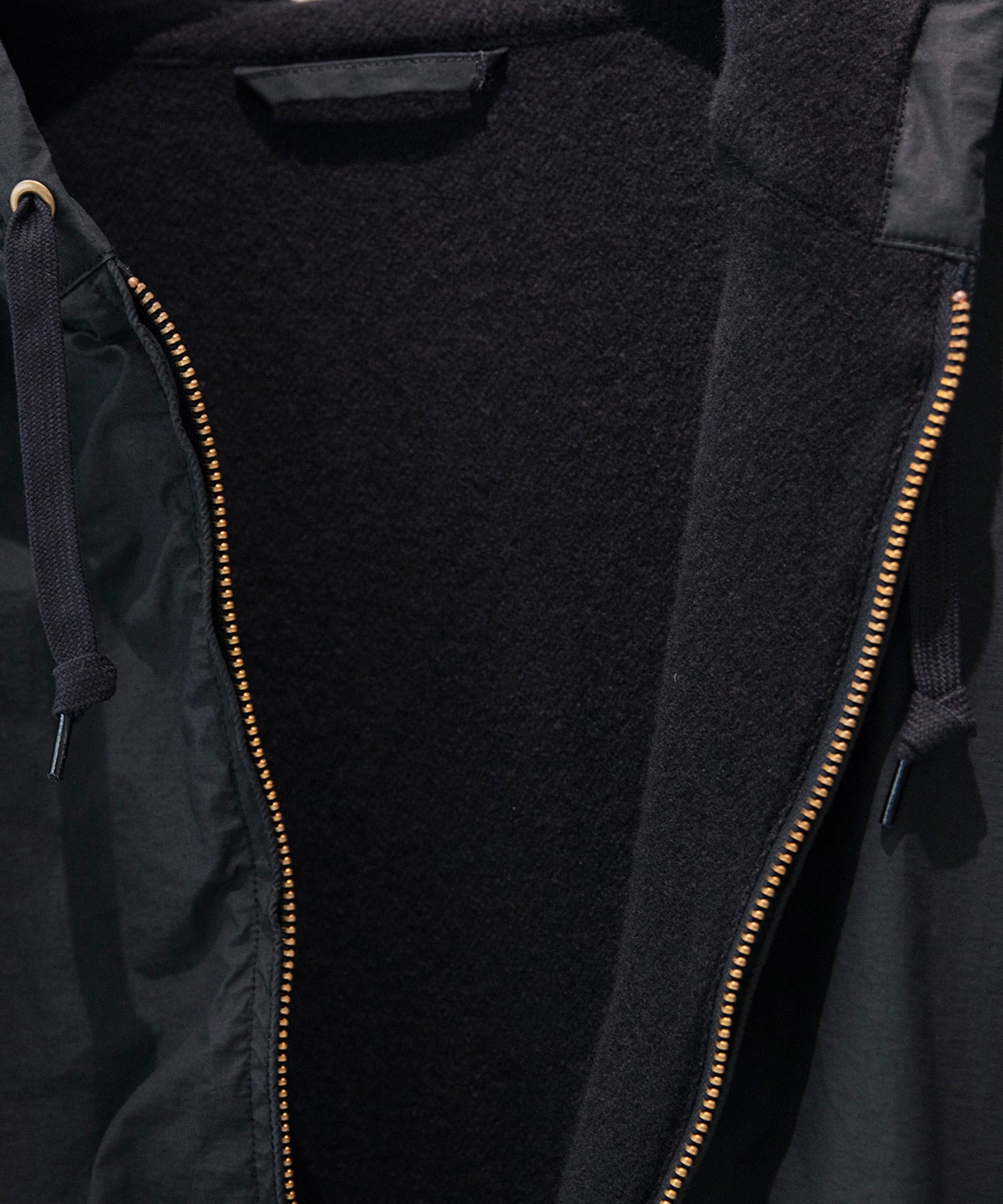 コットンナイロン ジップパーカ