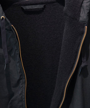 コットンナイロン ジップパーカ