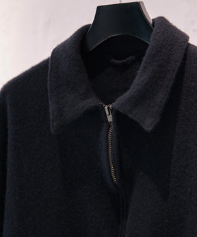 縮絨ウール ジップショートジャケット