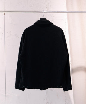 縮絨ウール ジップショートジャケット
