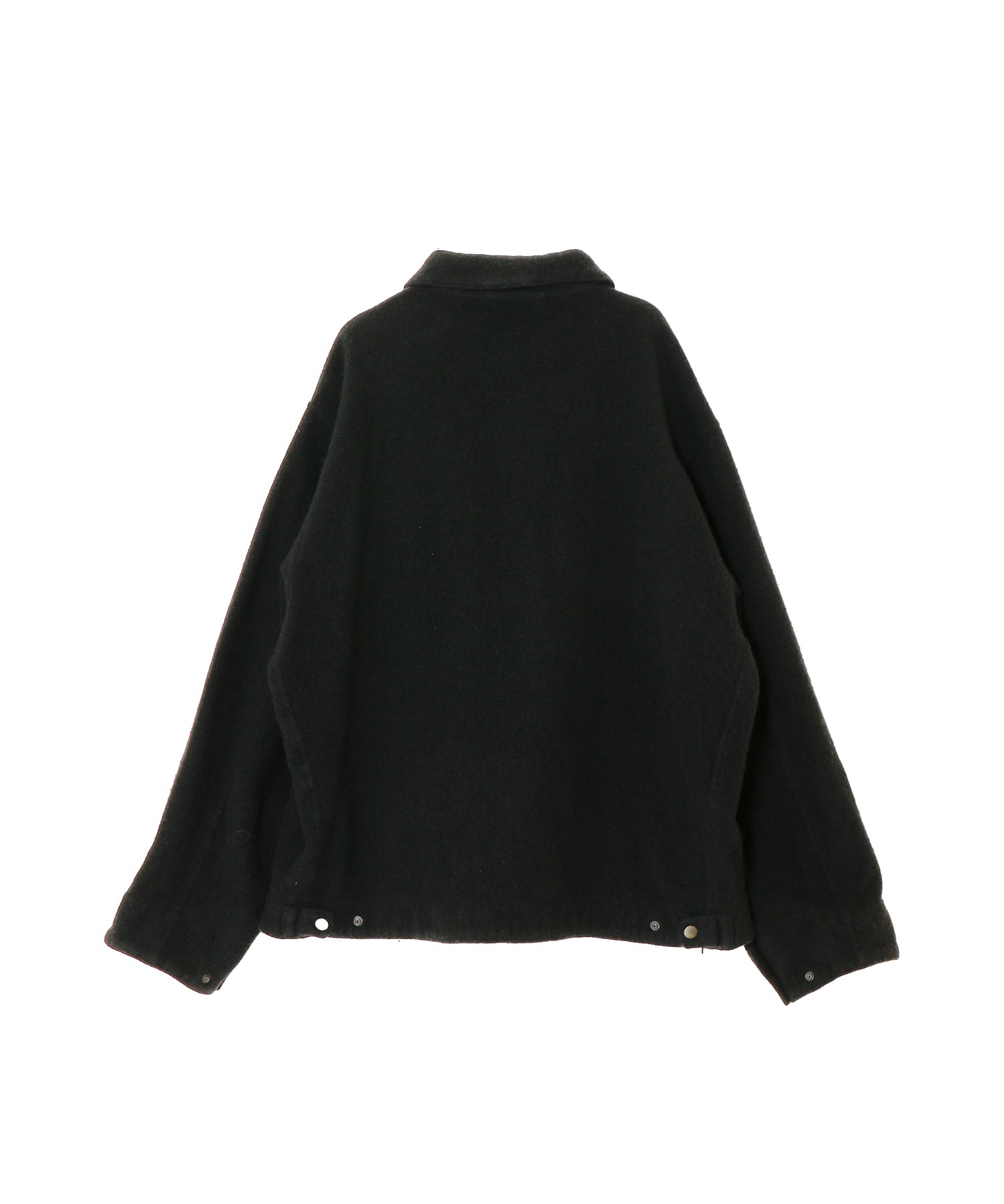 縮絨ウール ジップショートジャケット