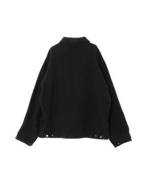 縮絨ウール ジップショートジャケット