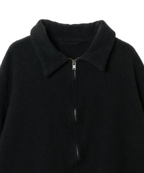 縮絨ウール ジップショートジャケット