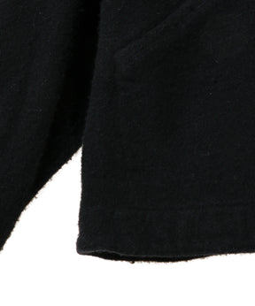 縮絨ウール ジップショートジャケット