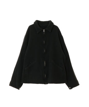 縮絨ウール ジップショートジャケット