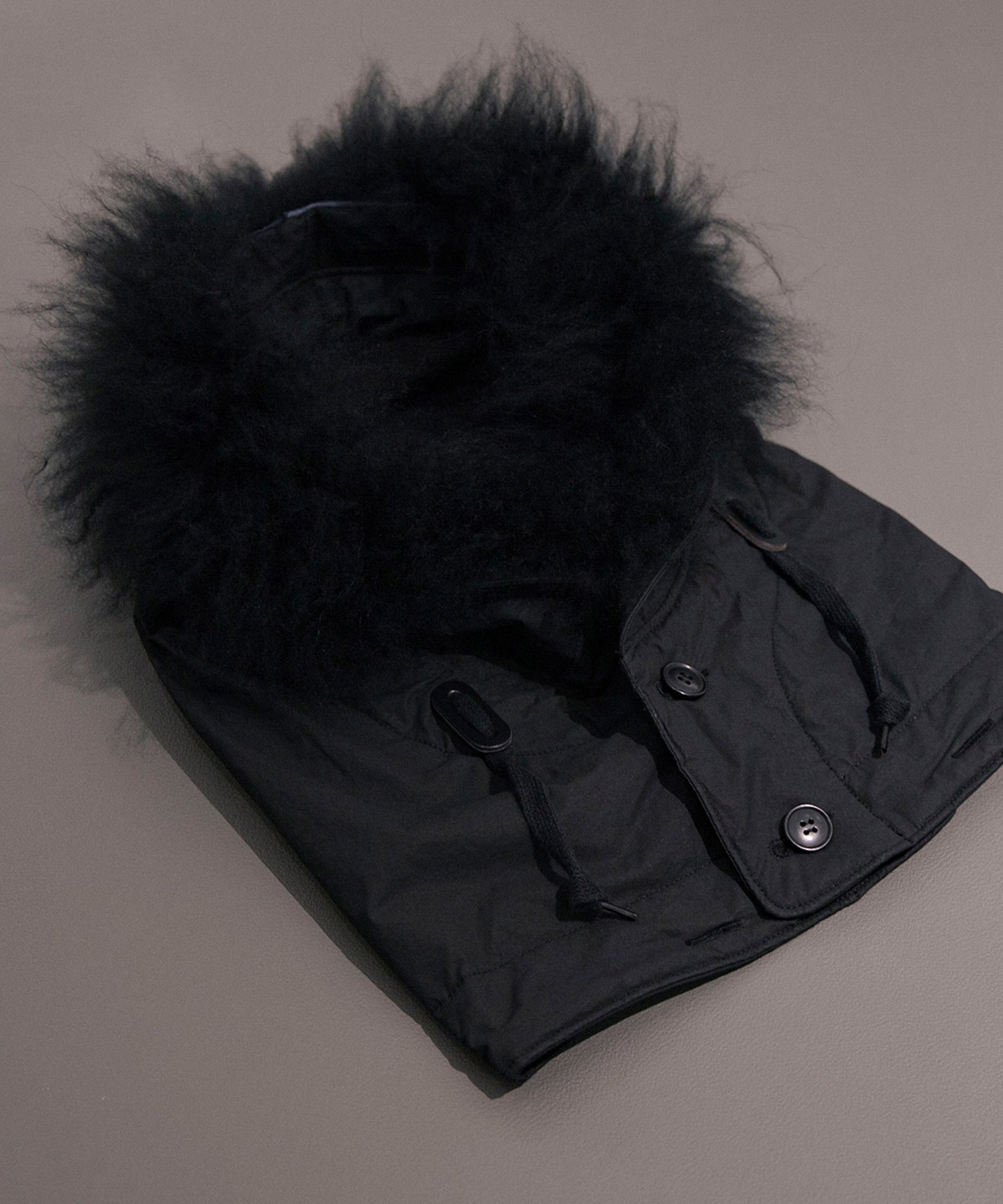 コットンナイロン ミリタリーフーデッドコート