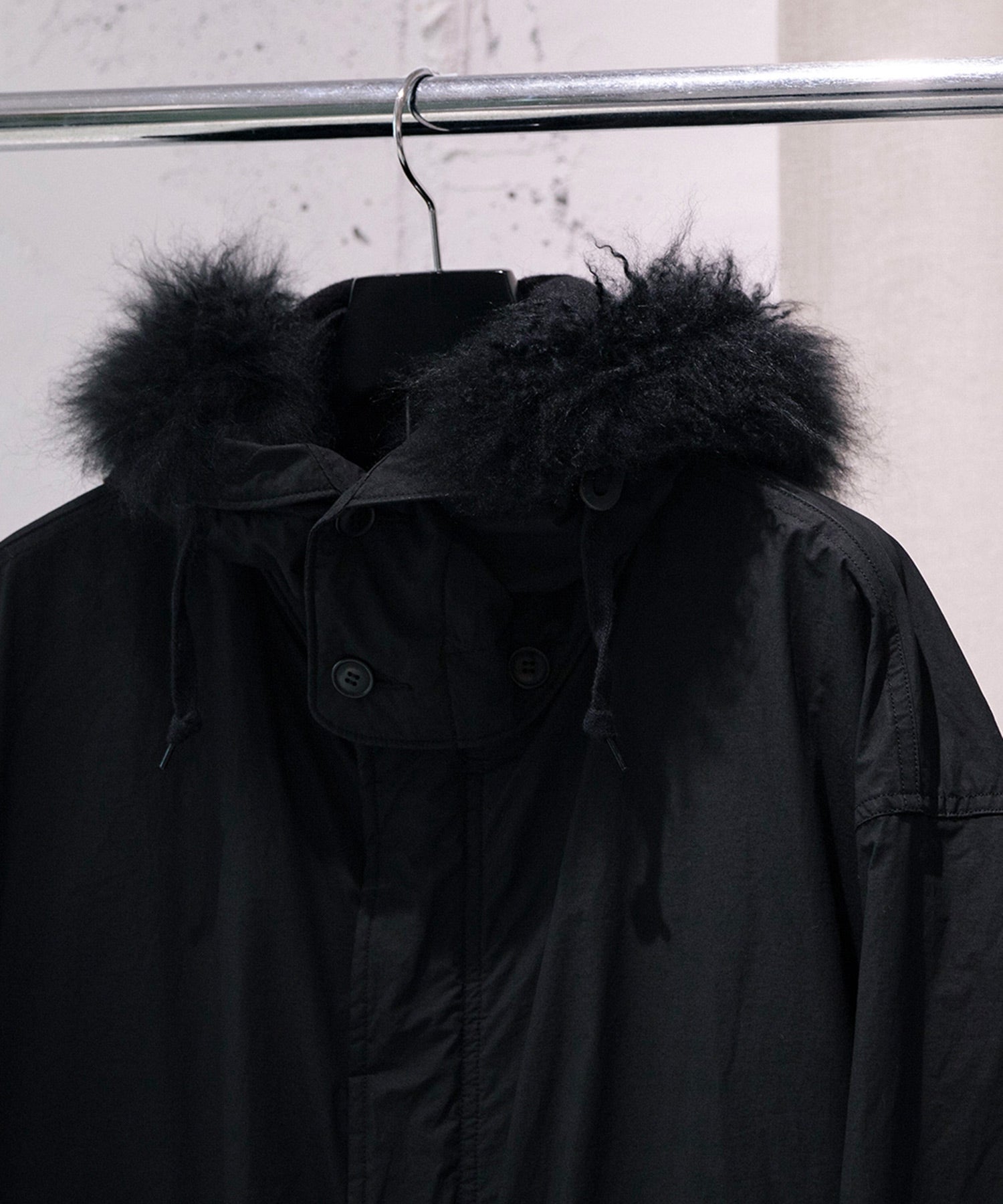 コットンナイロン ミリタリーフーデッドコート