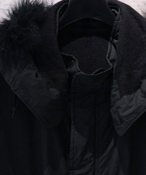 コットンナイロン ミリタリーフーデッドコート