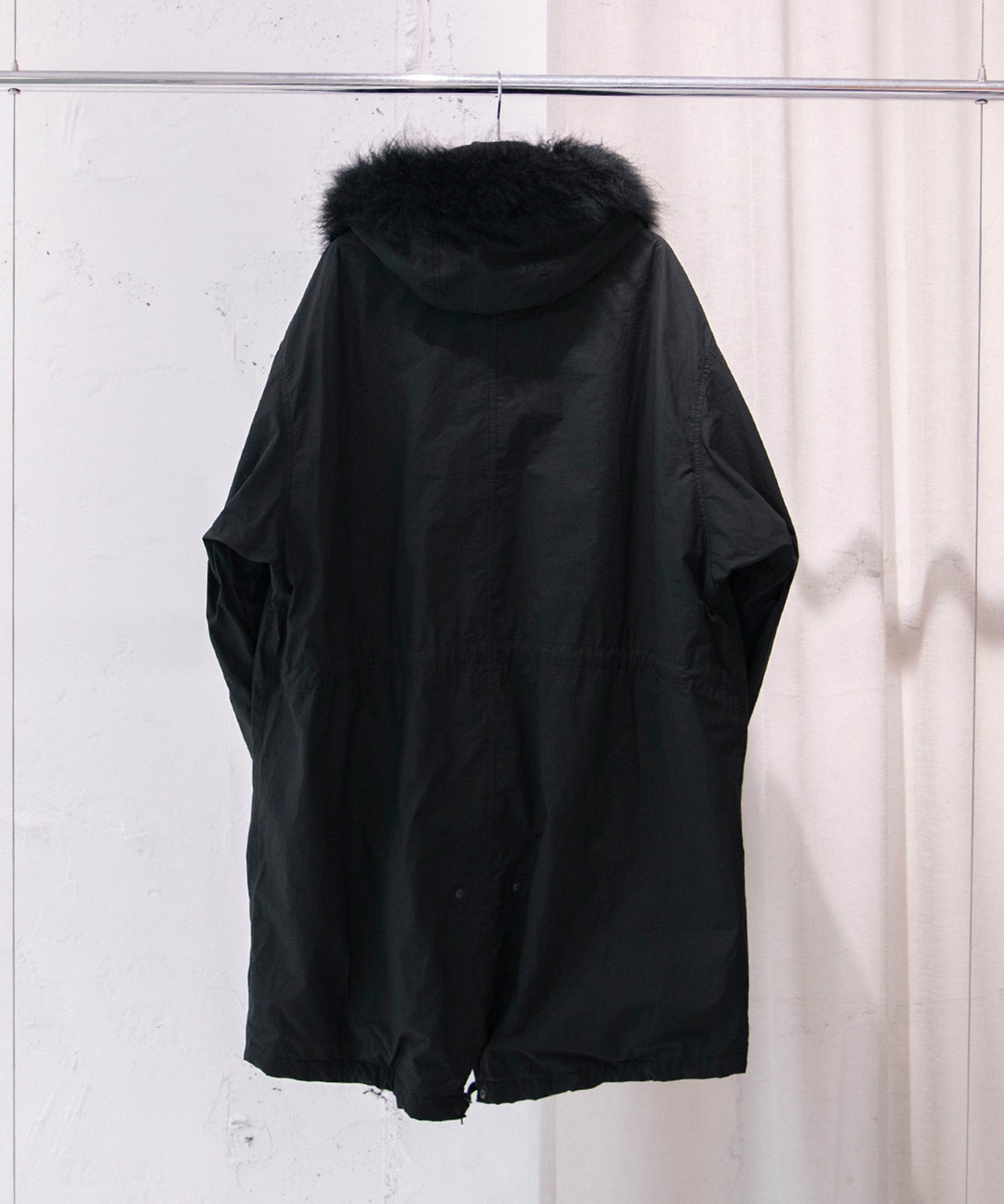 コットンナイロン ミリタリーフーデッドコート