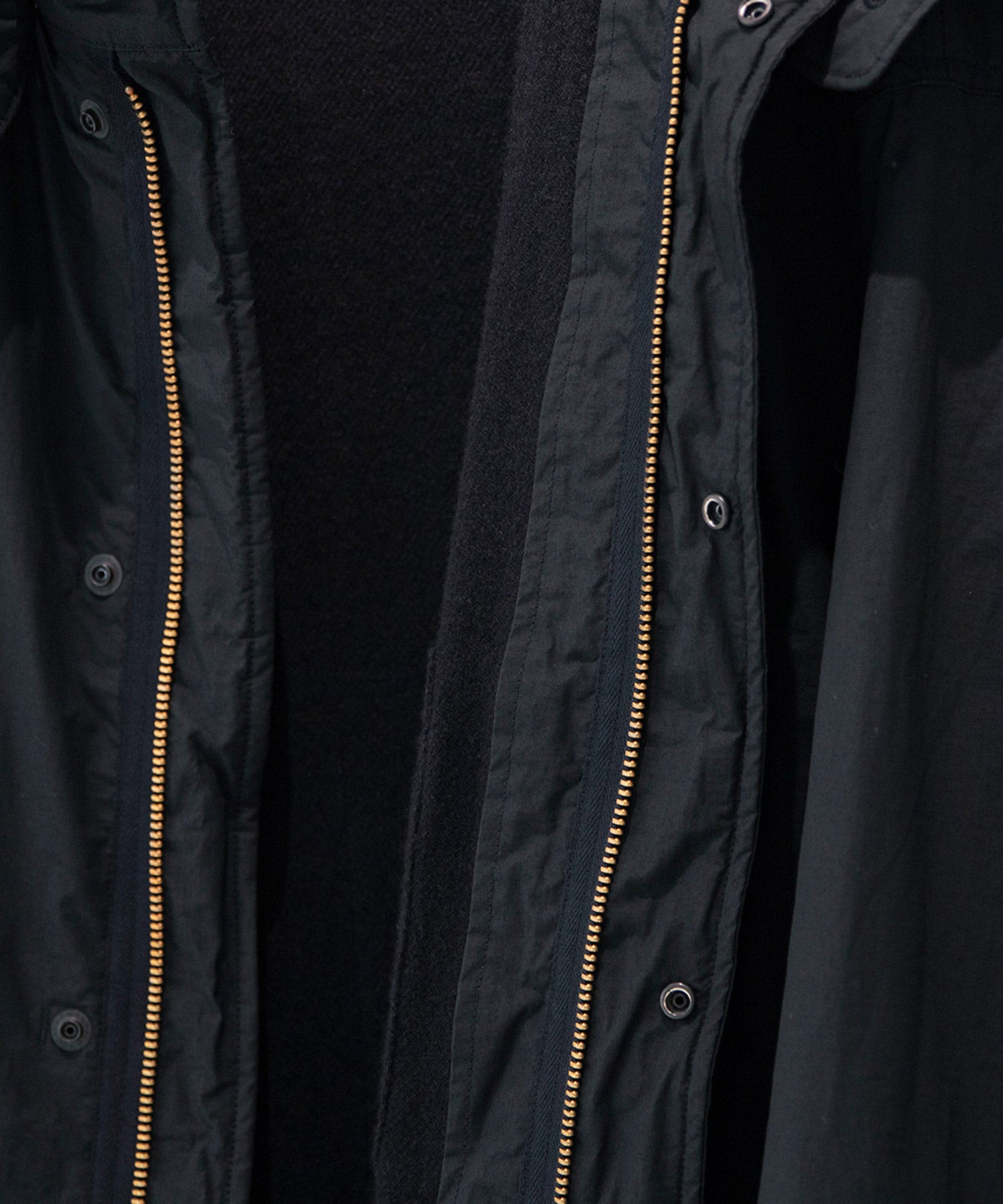 コットンナイロン ミリタリーフーデッドコート