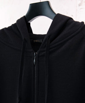 ウールニット ジップパーカ