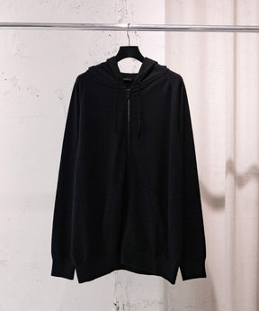 ウールニット ジップパーカ