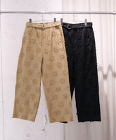 3D EMBROIDERY TWILL EASY PANTS
